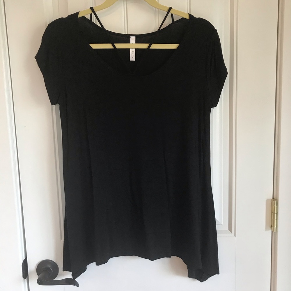 Black strappy top